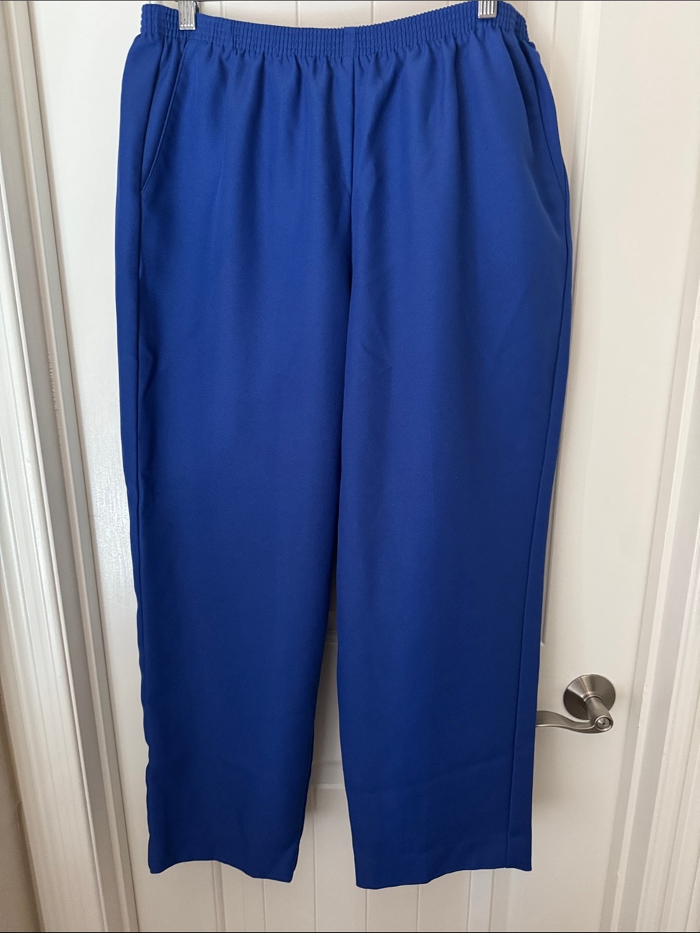 Alfred Dunner Women’s Royal Blue Elastic Waist Polyester pants
